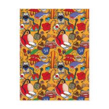 Okinawa theme uchina illustration postcard 沖縄