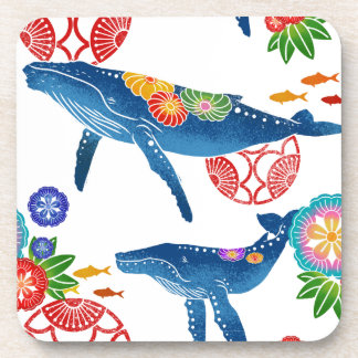 okinawan bingata style pattern coasters