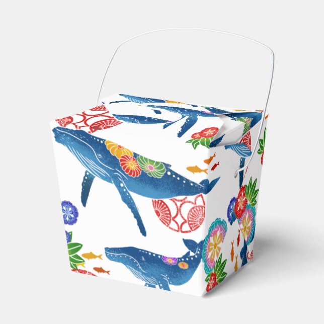 okinawan bingata style pattern favour box (Front Side)