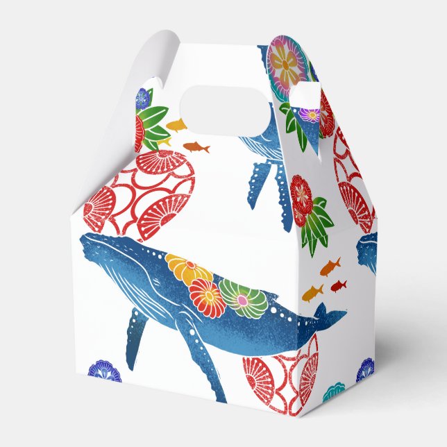 okinawan bingata style pattern favour box (Front Side)