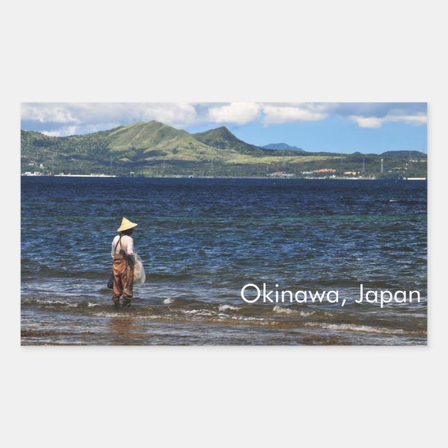 Okinawan Fisherman Sticker (Front)