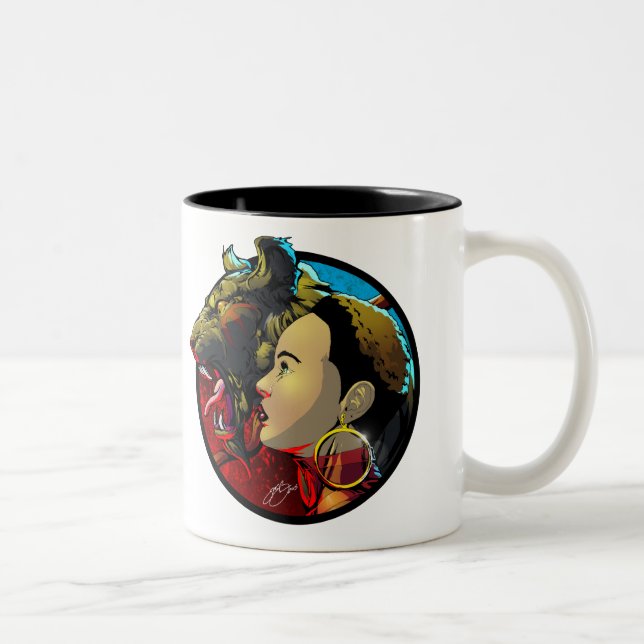 Okira avec la tasse d'animal familier (Droit)