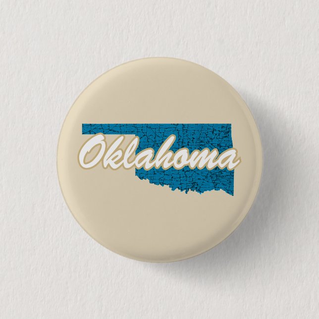 Oklahoma 1 Inch Round Button (Front)