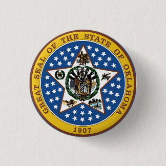 Oklahoma 1 Inch Round Button
