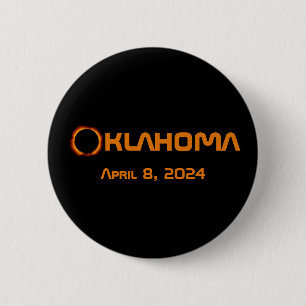 Oklahoma 2024 Total Solar Eclipse 2 Inch Round Button