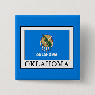 Oklahoma 2 Inch Square Button