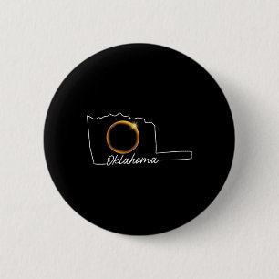Oklahoma April 8 Total Solar Eclipse Usa Map Total 2 Inch Round Button