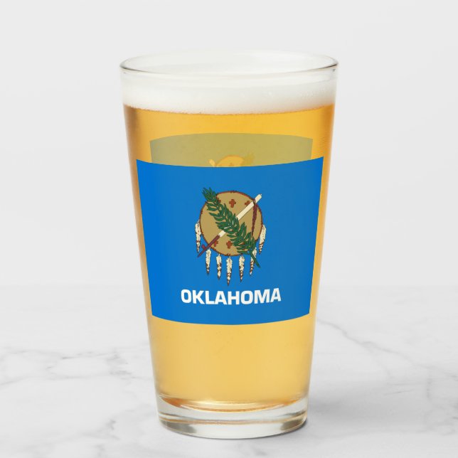OKLAHOMA BEER GLASS (Front Filled)