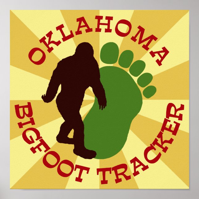 Oklahoma Bigfoot Tracker Poster (Front)