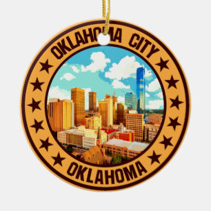 Oklahoma City                                      Ceramic Ornament