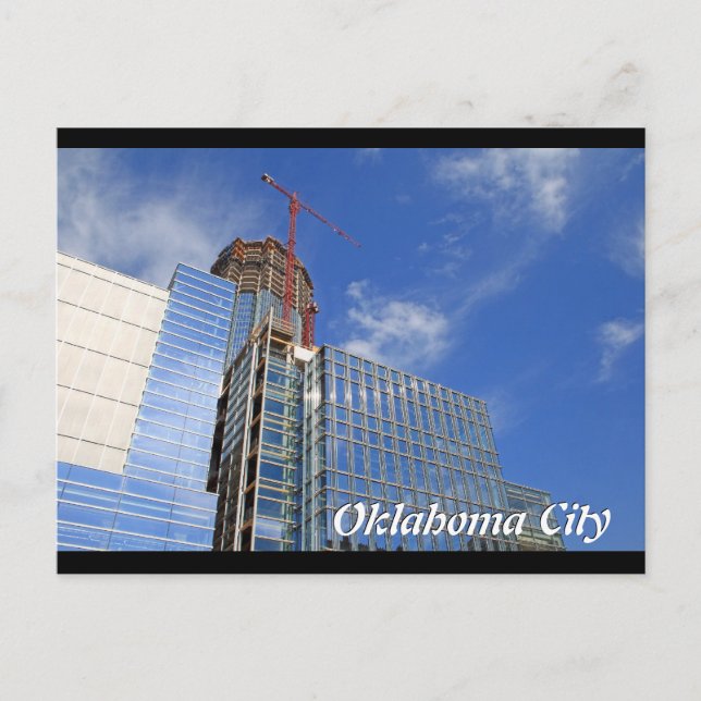 Oklahoma City, Devon Tower Construction Postcard (Front)