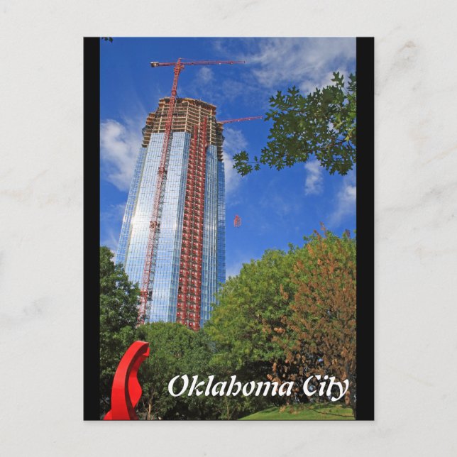 Oklahoma City, Devon Tower Construction Postcard (Front)