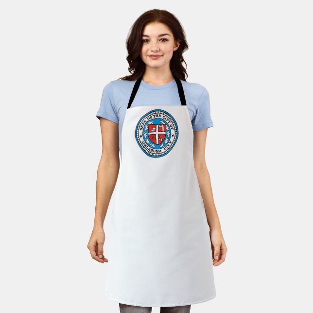 Oklahoma City flag Apron (Worn)
