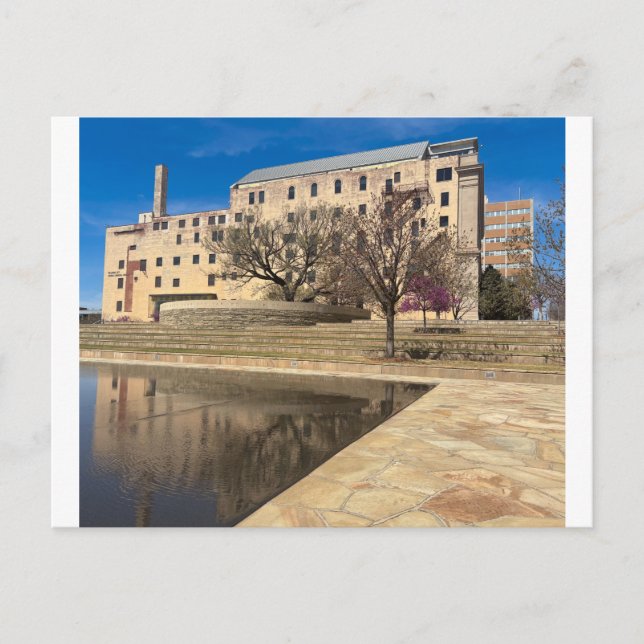 Oklahoma City National Memorial Reflection Pool Postcard (Front)
