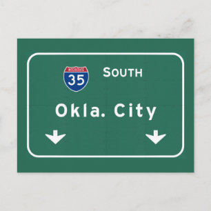 Oklahoma City ok Interstate Highway Freeway : Postcard