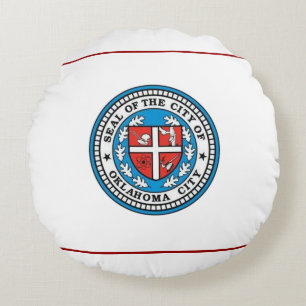 Oklahoma city (Oklahoma) City flag   Round Pillow