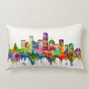 Oklahoma City Oklahoma Skyline Lumbar Pillow