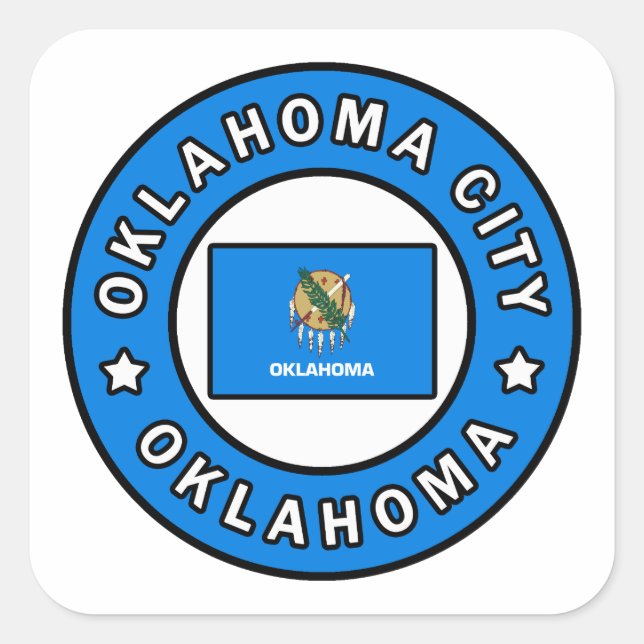 Oklahoma City Oklahoma Square Sticker (Front)