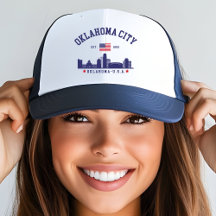 Oklahoma City Patriotic Skyline Baseball Cap
