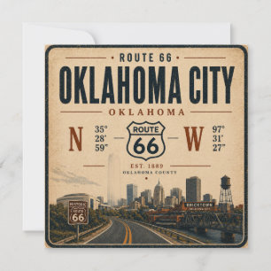 Oklahoma City Route 66 Coordinates Invite