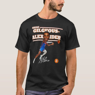 Oklahoma City Shai GilgeousAlexander 2 toon Basket T-Shirt