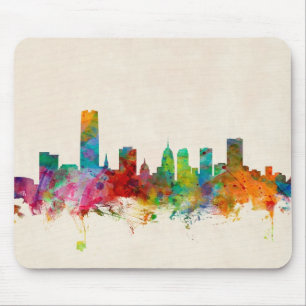 Oklahoma City Skyline Cityscape Mouse Pad