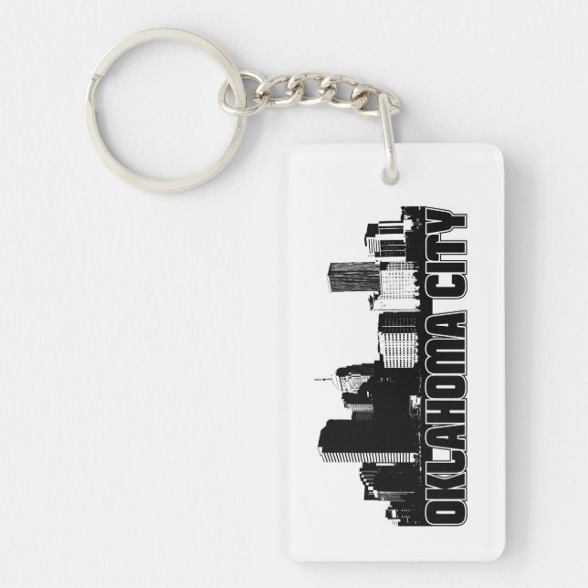 Oklahoma City Skyline Keychain (Front)