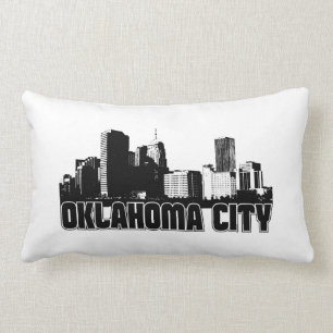 Oklahoma City Skyline Lumbar Pillow