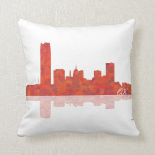 OKLAHOMA CITY SKYLINE - Throw Pillow