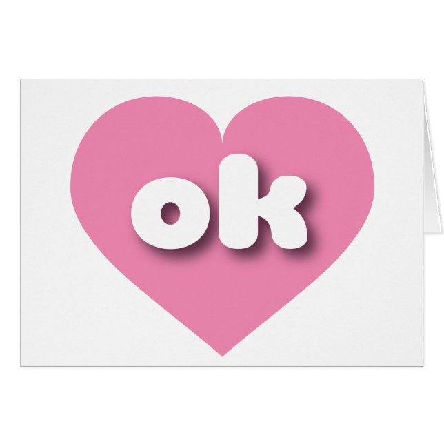 Oklahoma coeur rose - I love ok (Devant horizontal)