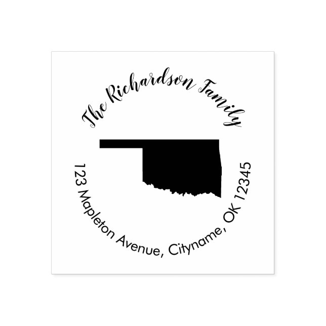 Oklahoma Etat adresse de retour tampon (Impression)