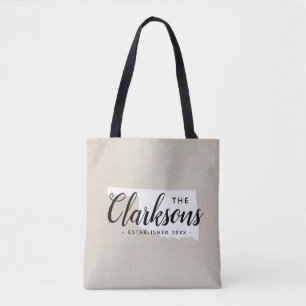 Oklahoma Family Monogram State Tote Bag