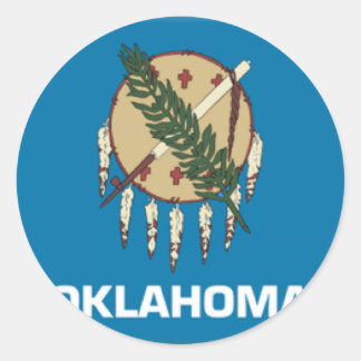 Oklahoma Flag Classic Round Sticker