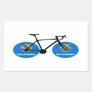 Oklahoma Flag Cycling Sticker