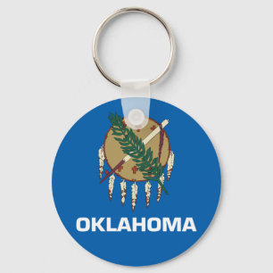 Oklahoma flag keychain