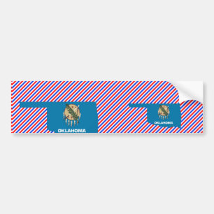 Oklahoma Flag Map Bumper Sticker
