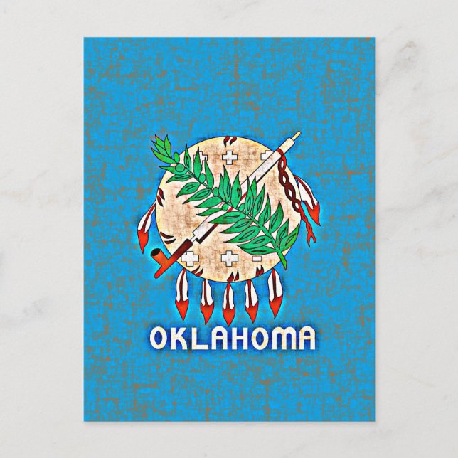 OKLAHOMA FLAG POSTCARD (Front)