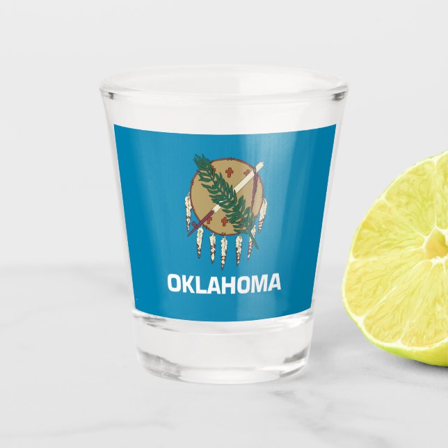 Oklahoma flag  shot glass (Front)