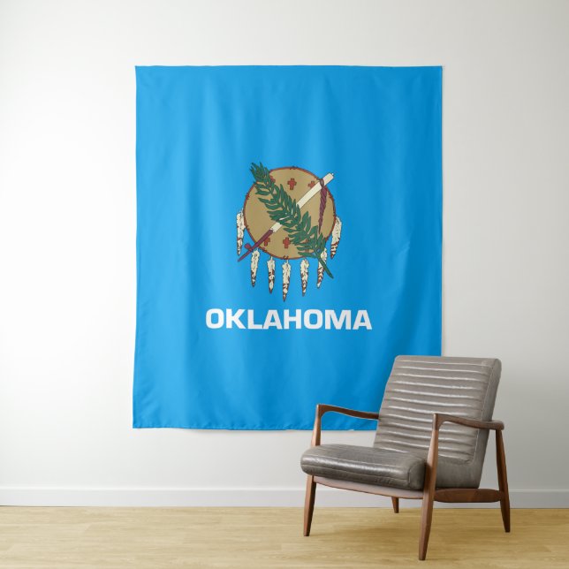 Oklahoma flag tapestry (In Situ)