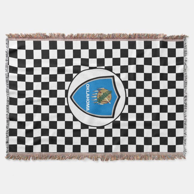 Oklahoma flag throw blanket (Front)