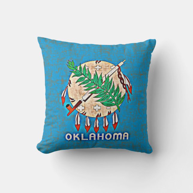 OKLAHOMA FLAG THROW PILLOW (Front)