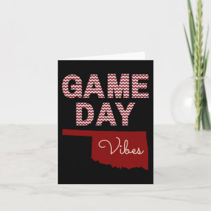 Oklahoma Football Game Day Vibes Fall Tailgate Card