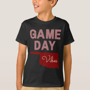 Oklahoma Football Game Day Vibes Fall Tailgate  T-Shirt