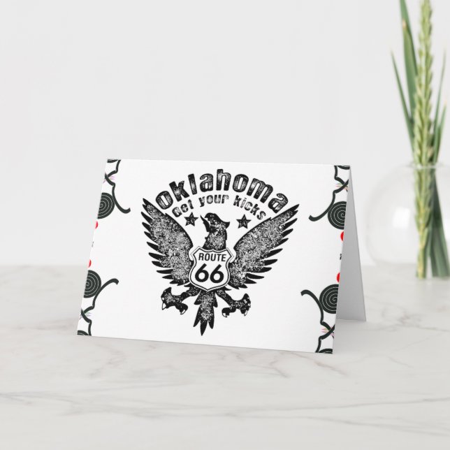 Oklahoma Get Your Kicks Thank You Card (Front)