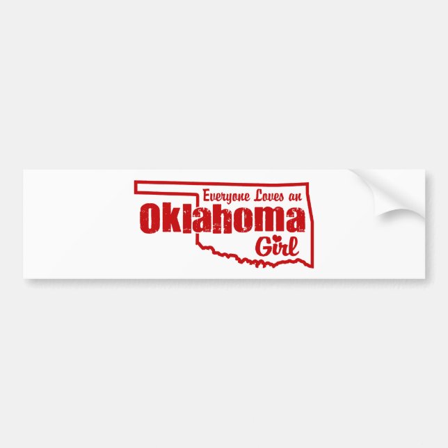Oklahoma Girl Bumper Sticker (Front)