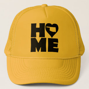 Oklahoma Home Heart State Ball Cap Trucker Hat