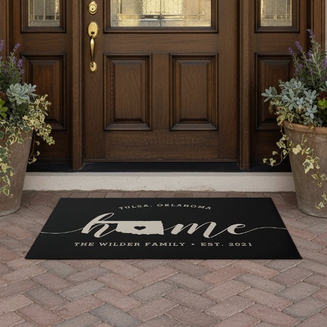 Oklahoma Home State Personalized Doormat (Creator Uploaded)