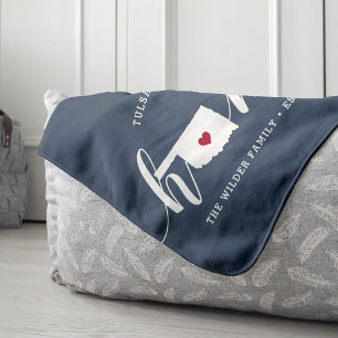 Oklahoma Home State Personalized Sherpa Blanket