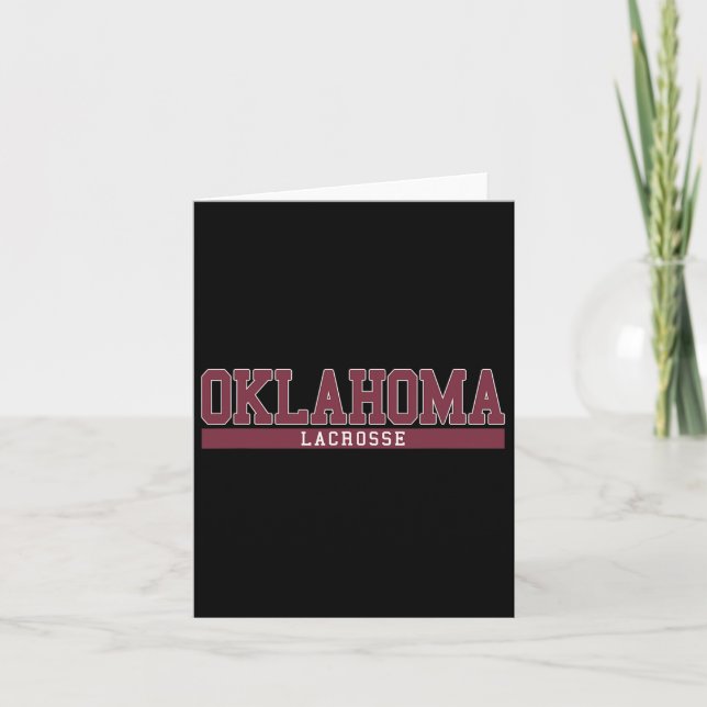 Oklahoma Lacrosse  Card (Front)