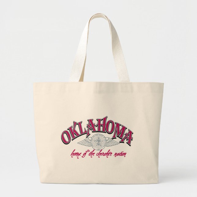 Oklahoma Large Tote Bag (Front)